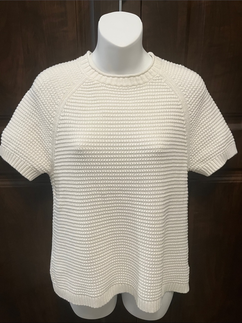 Tahari Cotton Short Sleeve Sweater